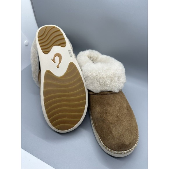 NWOB Olukai Women's Ku'i Slip-On Slippers - Tan/Bone W7 EU 37 w/ Blemishes - Picture 2 of 6